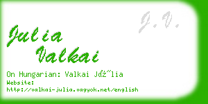 julia valkai business card